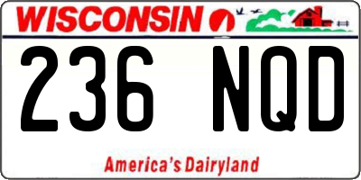 WI license plate 236NQD