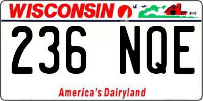 WI license plate 236NQE