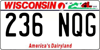 WI license plate 236NQG