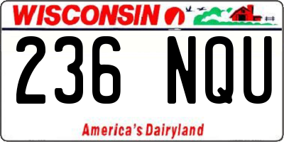 WI license plate 236NQU