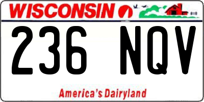 WI license plate 236NQV