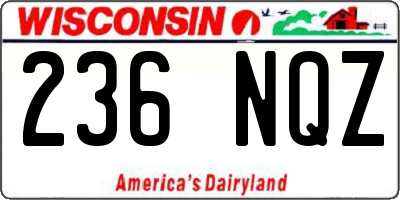 WI license plate 236NQZ