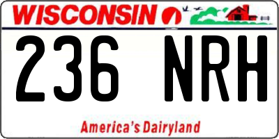 WI license plate 236NRH