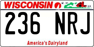 WI license plate 236NRJ