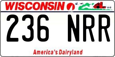WI license plate 236NRR