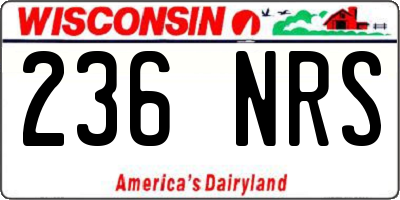 WI license plate 236NRS