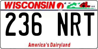 WI license plate 236NRT