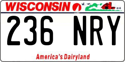 WI license plate 236NRY