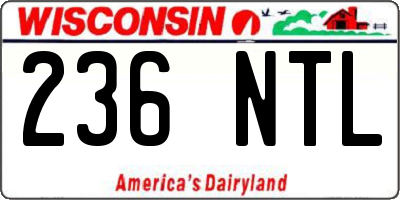 WI license plate 236NTL