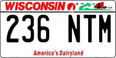 WI license plate 236NTM