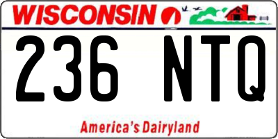 WI license plate 236NTQ