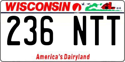 WI license plate 236NTT