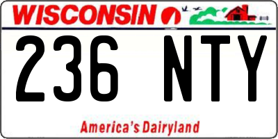 WI license plate 236NTY