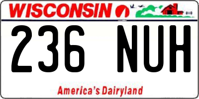 WI license plate 236NUH