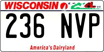 WI license plate 236NVP