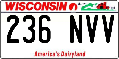 WI license plate 236NVV