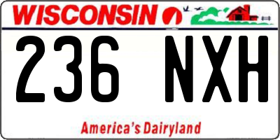 WI license plate 236NXH