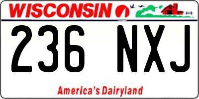 WI license plate 236NXJ