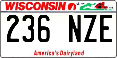 WI license plate 236NZE