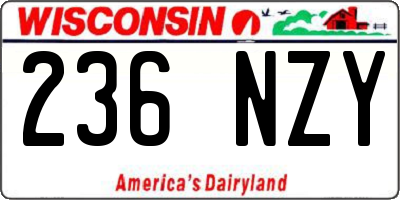 WI license plate 236NZY