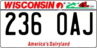 WI license plate 236OAJ