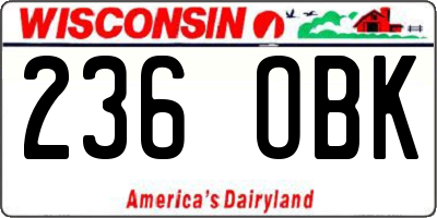 WI license plate 236OBK