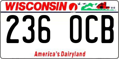WI license plate 236OCB