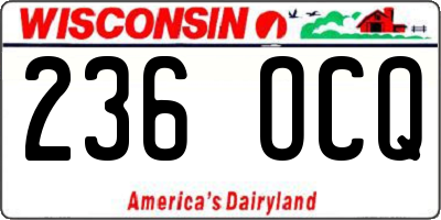 WI license plate 236OCQ