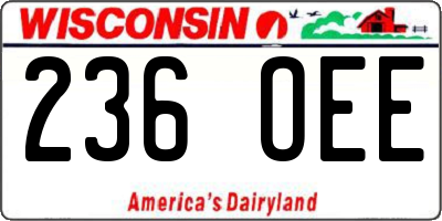 WI license plate 236OEE