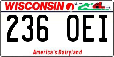 WI license plate 236OEI