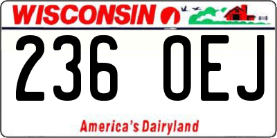 WI license plate 236OEJ