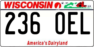 WI license plate 236OEL