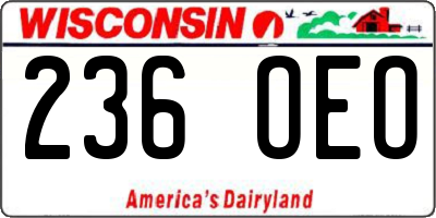 WI license plate 236OEO