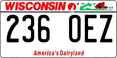 WI license plate 236OEZ