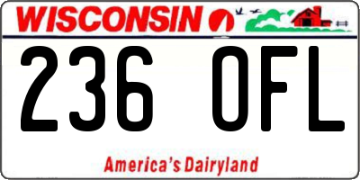 WI license plate 236OFL