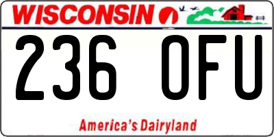 WI license plate 236OFU
