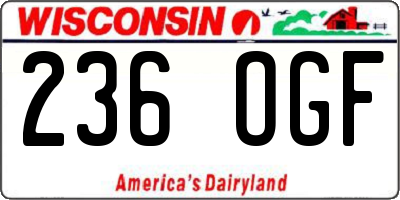WI license plate 236OGF