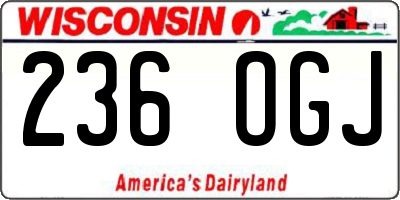 WI license plate 236OGJ