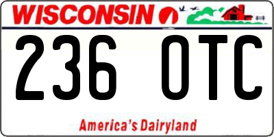 WI license plate 236OTC