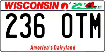 WI license plate 236OTM