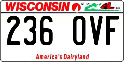 WI license plate 236OVF