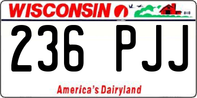 WI license plate 236PJJ