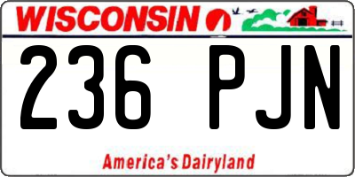WI license plate 236PJN