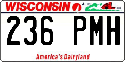 WI license plate 236PMH
