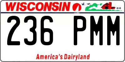 WI license plate 236PMM
