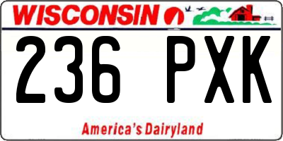 WI license plate 236PXK