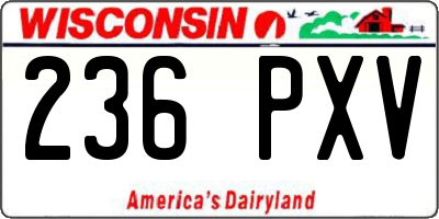 WI license plate 236PXV
