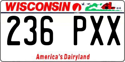 WI license plate 236PXX