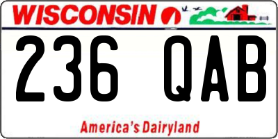 WI license plate 236QAB