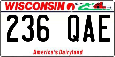 WI license plate 236QAE